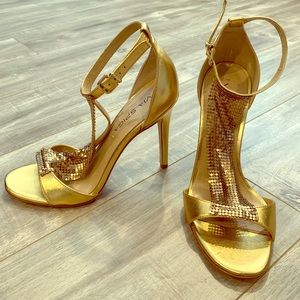 Via Spiga Gold High Heels Size 7